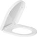 Todot Abattant de WC Blanc Duroplast Thermoplastique Déclipsable Forme D Avec Frein de Chute Charnière Réglable 44.5 X 36.2 X 5.8 Cm