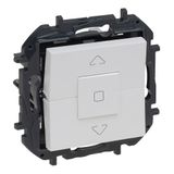 LEGRAND Schakelaar voor jaloezieën 6AX voor inbouwmontage, serie Niloé Step, wit, 398244B