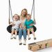 SereneLife Nestschommel met Boom Ophangset – 102 cm Buitenschommel – Inclusief Verstelbare Ophangbanden & 360° Draaischarnier – Weerbestendig – Voor Kinderen – Zwart