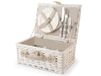 H&h Picknickmand, wit, 36 x 26 x 16 cm