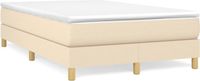 vidaXL Boxspring bed 120x200 cm stof crèmekleurig