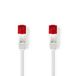 Nedis CCGL85215WT10 Netwerkkabel Wit 1 m Cat6 U/UTP Plat
