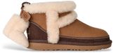 UGG Bruine Classic Mini II Heritage leren enkellaarsjes voor Kinderen