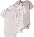 NAME IT NBFBODY 3P SS CARINARIA HEART NOOS - Baby Bodies - 3 Stuks - Katoen - Roze/Wit - Maat 92