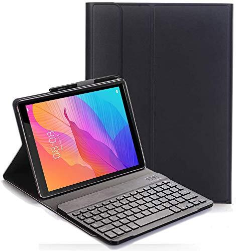 YHFZR Toetsenbordhoes voor iPad Pro 11 2021 - (QWERTY-Indeling) Ultradunne Flip met Verwijderbare Draadloze Toetsenbordstandaard Case voor iPad Pro 11 2021, Zwart