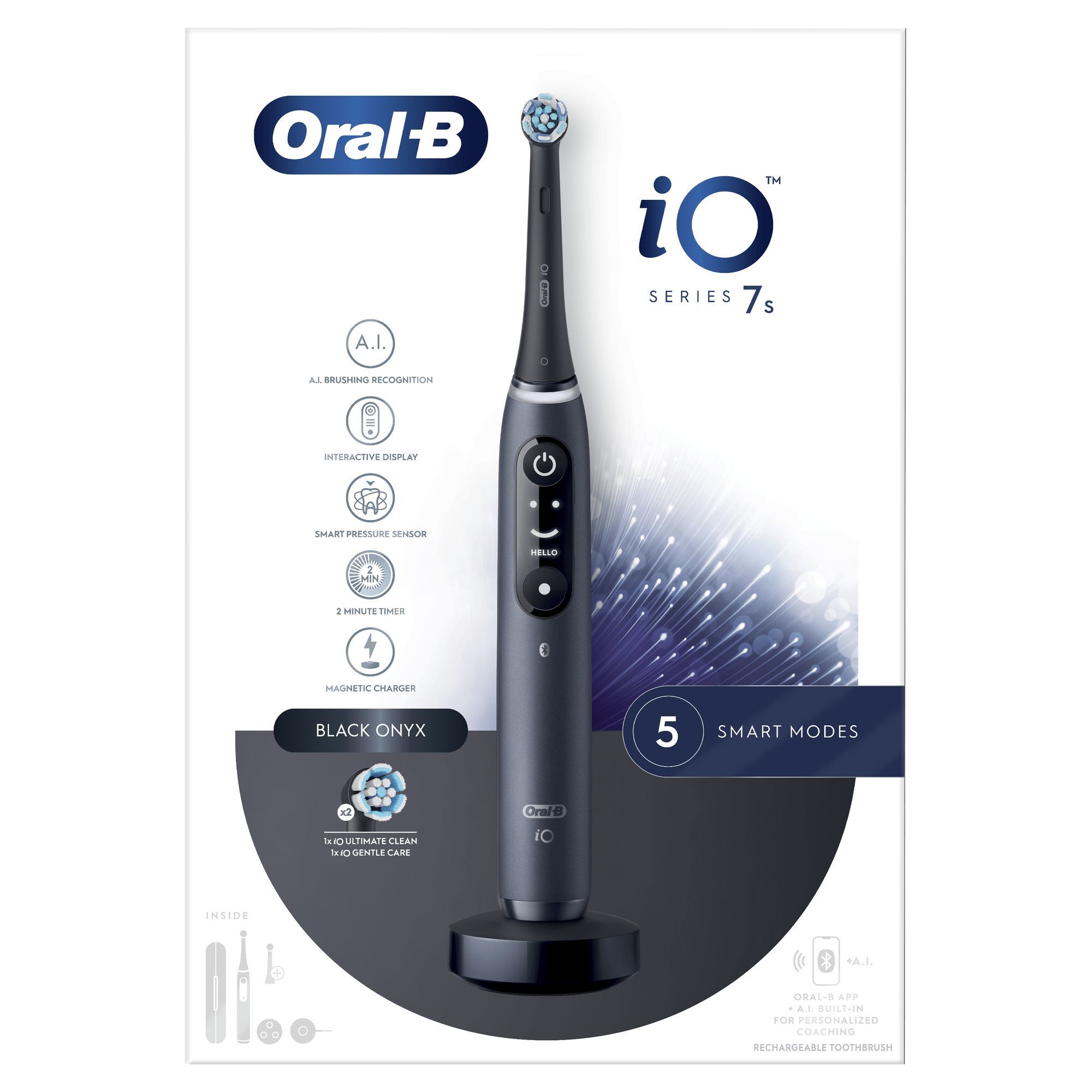 Oral-B iO Series 7S Black Onyx Elektrische Tandenborstel - Oscillerend - Volwassenen - Zwart