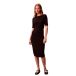 Calvin Klein Robe mi-longue côtelée 1x1 Raffinée Noir Taille : XS