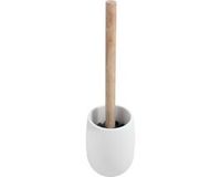 Spirella Sven Toiletborstel met Houder - Wit Houtdesign