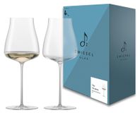 Riesling Grand Cru Verres à vin blancs, set de 2, soufflé à la main, cristal