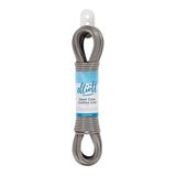 Elliott Stalen kern waslijn, 15 meter, extra sterk, PVC gecoate weer- en roestbestendige waslijn. Wasserij Essentieel voor buitengebruik, wasruimtes en camping, wit/grijs