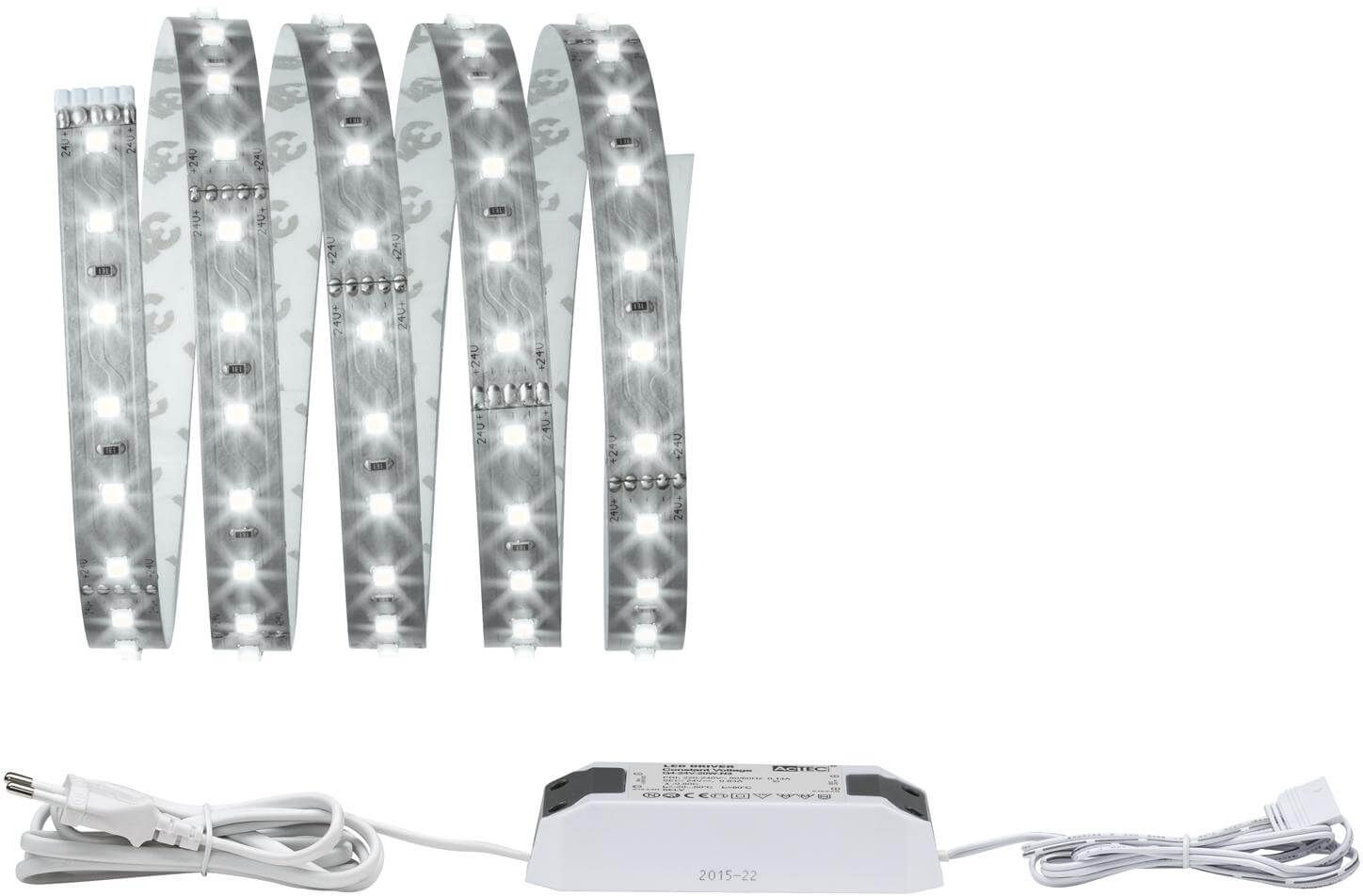 Paulmann Max LED 500 LED strip basisset zilvergrijs 300 cm 8.5 Watt 230 Volt daglicht wit - Energieklasse A