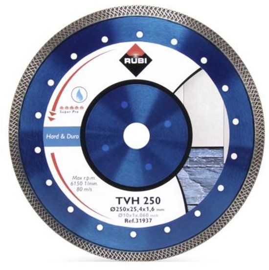 Rubi TVH 250 Superpro - Diamantschijf - TURBO VIPER Segment - 250mm - Lasergesneden
