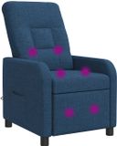 vidaXL Relaxstoel Blauw Stof