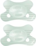 Difrax Fopspeen Natural - 0 tot 6 Maanden - Lichtgroen - 2 Stuks
