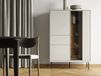 Commode EMPIRO 3 portes 1 tiroir cachemire avec LED