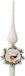Decoris Kerstboom piek glas roodborstje 31cm kerstdecoratie