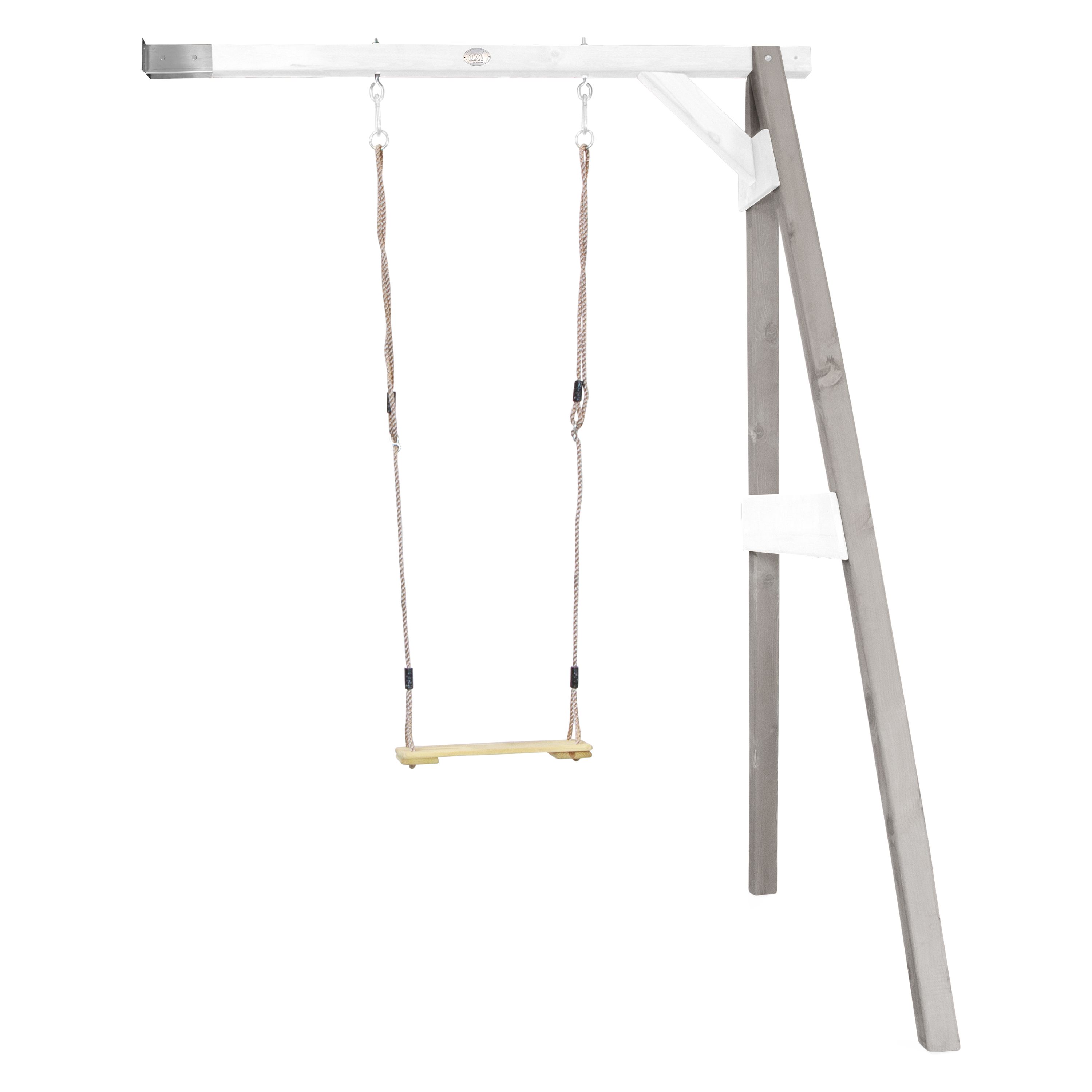 AXI Enkele Aanbouwschommel Grijs/wit - Hout - 207x171x160cm - 3+ jaar