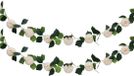 Chaks guirlande de fleurs artificielles dahlias - 2x - 220 cm - ivoire