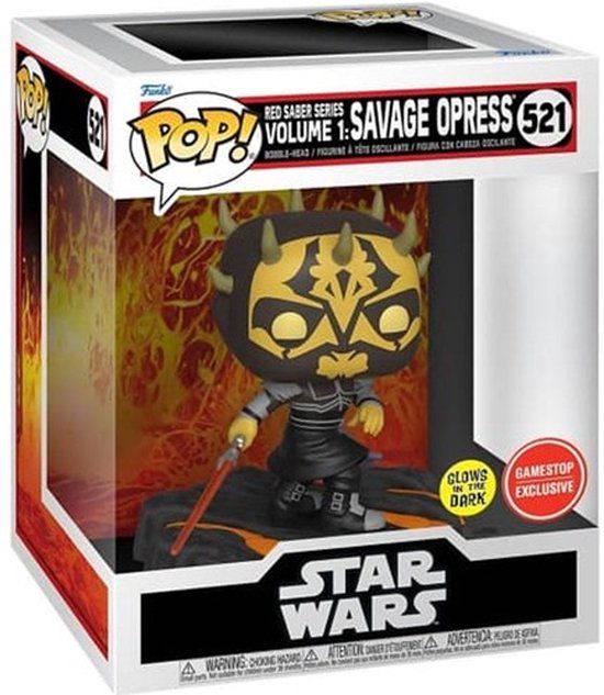 Funko Pop! Star Wars Red Saber Series Volume 1 : Savage Opress #521 GITD Exclusive
