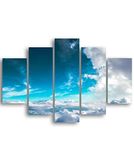 Homemania Wandfoto, motief "Ciel-5", natuur en landschappen per woonkamer, meerkleurig, 95 x 0,3 x 60 cm, HM205MDF002, MDF