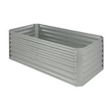 Blumfeldt Plantenbak metalen verhoogd bed, Weerbestendig plaatstalen verhoogd bed voor balkon & tuin, Roestvrij stalen Vrijstaande verhoogde bedden 180x60x90 cm, 970 L groot voor bloemen