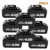 StarTech Accu voor elektrisch gereedschap - BL1830 Li-Ion vervangingsaccu - 18V 6,0Ah 6000mAh - compatibel met BL1850 BL1860 - Accu voor draadloos gereedschap - 24 stuks BL1830