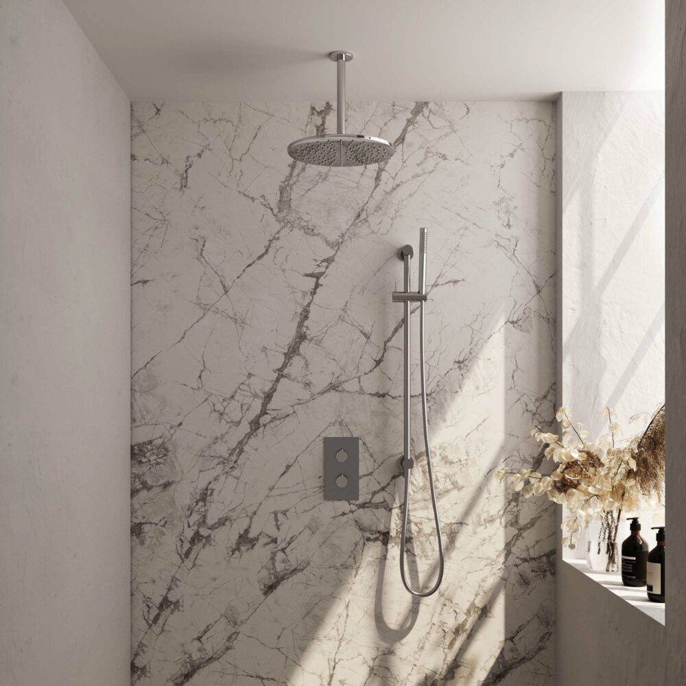 Brauer Chrome Carving thermostatische inbouw regendoucheset 20cm chroom