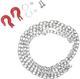 Absima 2320047 1:10 Staalketting met heavy-duty haak Zilver-rood