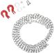 Absima 2320047 1:10 Staalketting met heavy-duty haak Zilver-rood