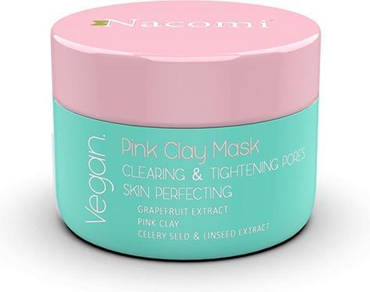 Nacomi NACOMI_Vegan Pink Clay Mask maska ró¿owa oczyszczaj¹co œci¹gaj¹ca 50ml
