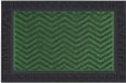 Merkloos Relaxdays Deurmat - zigzag - 60x40 cm - polypropyleen - antislip - groen