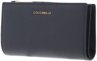 COCCINELLE Leren portemonnee Metallic Soft Wallet Stove blauwgrijs