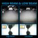 Lampes LED pour moto - BA20D - Jeu de 2 - Feux de route/feux de croisement - 12V - 6000K blanc - 2000 lm - Plug & Play