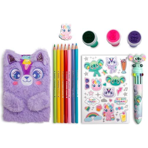 Kids Licensing Sweet Dreams & Friends schrijfwarenset, etui met notitieboek, kleurpotloden en schoolaccessoires voor meisjes