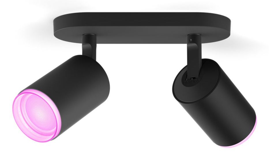 Philips Hue Fugato Opbouwspot - Zwart - 2-spots - LED - RGB - Dimbaar