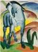 Your Decoration B.V. Kunstdruk Franz Marc - Blaues Pferd I Monaco 60x80cm