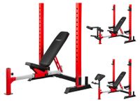 Banc de musculation HMS pour développé couché avec presse à jambes intégrée et support de genou, 2-en-1 : HMS LS7688