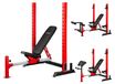 Banc de musculation HMS pour développé couché avec presse à jambes intégrée et support de genou, 2-en-1 : HMS LS7688