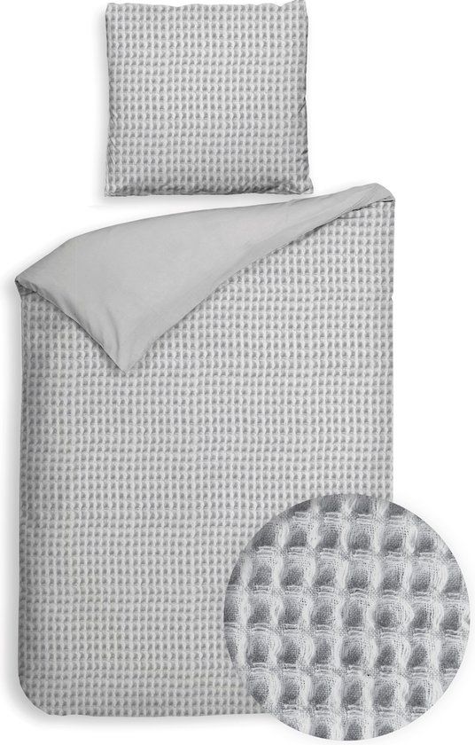 Heckettlane Vafala Dekbedovertrek - Grijs - 140x220 - Percale Katoen