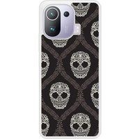 Xiaomi Mi 11 Floral skull verstevigd hoesje met sublimatie bedrukking