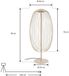 Lucande - Lampadaire extérieur - 1 ampoule - Fer, plastique - H: 90 cm - beige, blanc - Ampoule incluse
