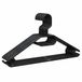 PORTENTUM Kleerhangers van 100% gerecycled kunststof, voor alle soorten kleding, 360 graden draaibaar, ruimtebesparend, accessoirehouder, haken voor jurken en blouses, zwart, 10 stuks