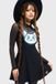 THE VAMPURR by KILLSTAR KILLSTAR Feeling Fangtastic Skater Dress Dames Mini-jurk - Zwart - M