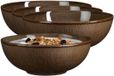 Mica Decorations Soepkom Nusa - 8x - bruin - 17 x 6 cm - keramiek