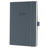 Sigel weekagenda 2026 Conceptum - formaat A5 - dark grey - hardcover