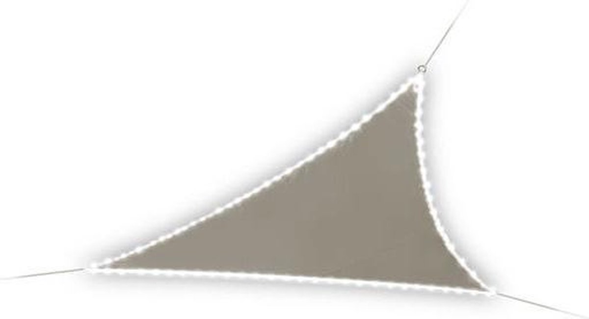 Perel Schaduwdoek Solar Rand-leds 3,6 Meter Polyester Taupe