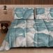 PETTI Artigiani Italiani Winterdekbed 220 × 260 cm | Tropisch Hemelsblauw Zilver, bedrukt en omkeerbaar, microvezel, 300 g/m², gemaakt in Italië