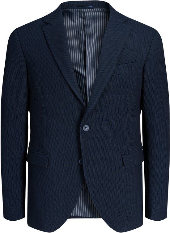 JACK&JONES JPRBLAENZO BLAZER JERSEY NOOS Heren Colberts Dark Navy Slim Fit Polyester/Elastaan/Katoen