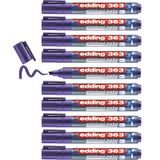 edding 363 whiteboardmarker - violet - 10 whiteboardstiften - beitelpunt 1-5 mm