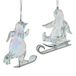 Kurt S. Adler 3.25 inch Acrylic Opalescent Penguin Orn 2/Asstd. 5x5x10 cm kerstornament